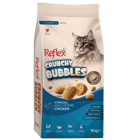 Reflex Crunchy Bubbles Tavuklu Kısırlaştırılmış Yetişkin Kedi Maması 10 kg
