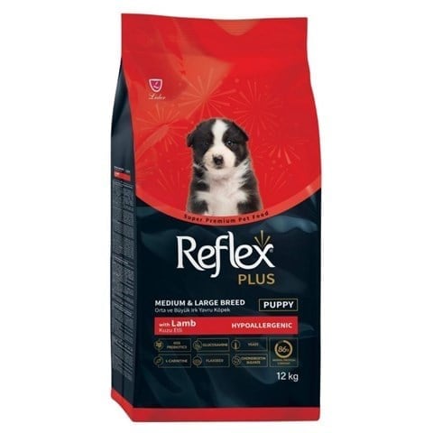 Reflex Plus Kuzu Etli Orta ve Büyük Irk Yavru Köpek Maması 12 kg