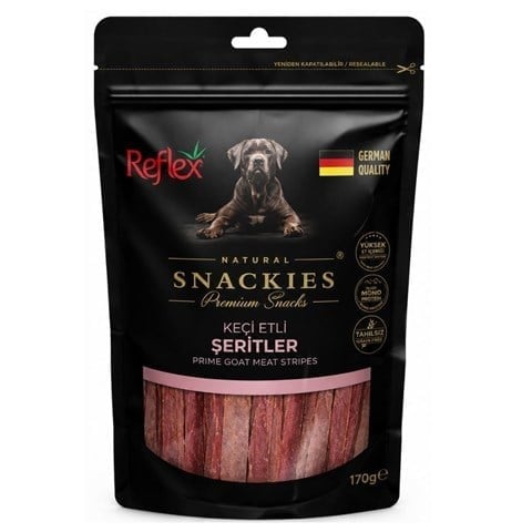 Reflex Snackies Natural Keçi Etli Şerit Tahılsız Köpek Ödül Maması 170 gr
