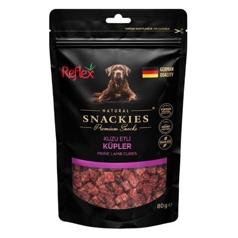 Reflex Snackies Natural Kuzu Etli Küp Tahılsız Köpek Ödül Maması 80 gr