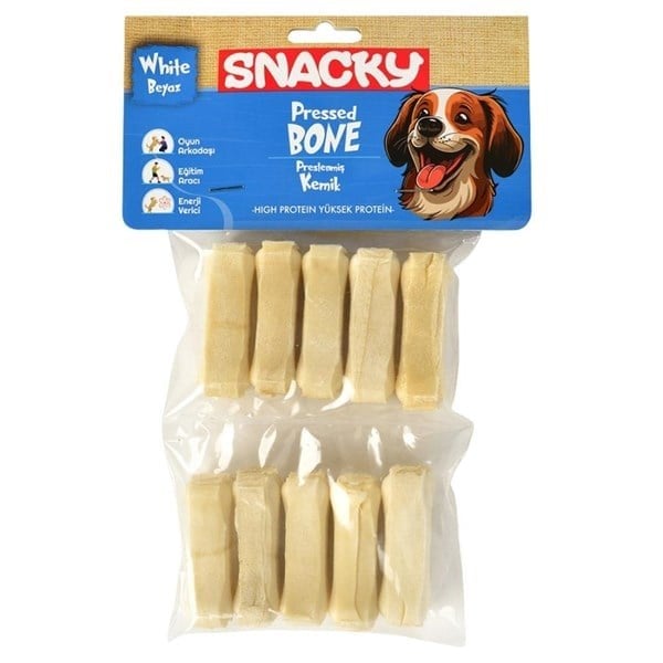 Snacky Beyaz Köpek Çiğneme Kemiği 5 cm 10'lu 110 gr