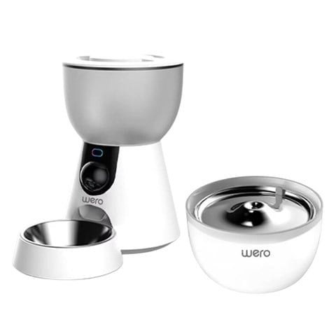 Wero 2in1 Kameralı Akıllı Otomatik Kedi Köpek Mama ve Su Kabı