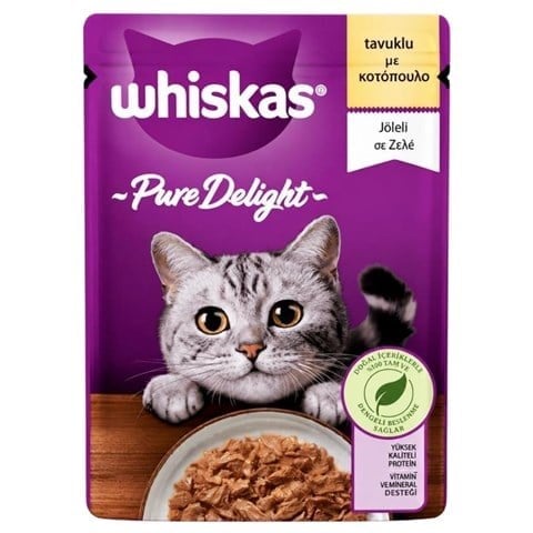 Whiskas Pouch Pure Delight Jöle İçinde Tavuklu Yaş Kedi Maması 85 gr
