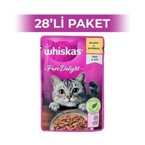 Whiskas Pure Delight Tavuk Etli Yetişkin Kedi Yaş Maması 85 gr 28 Adet