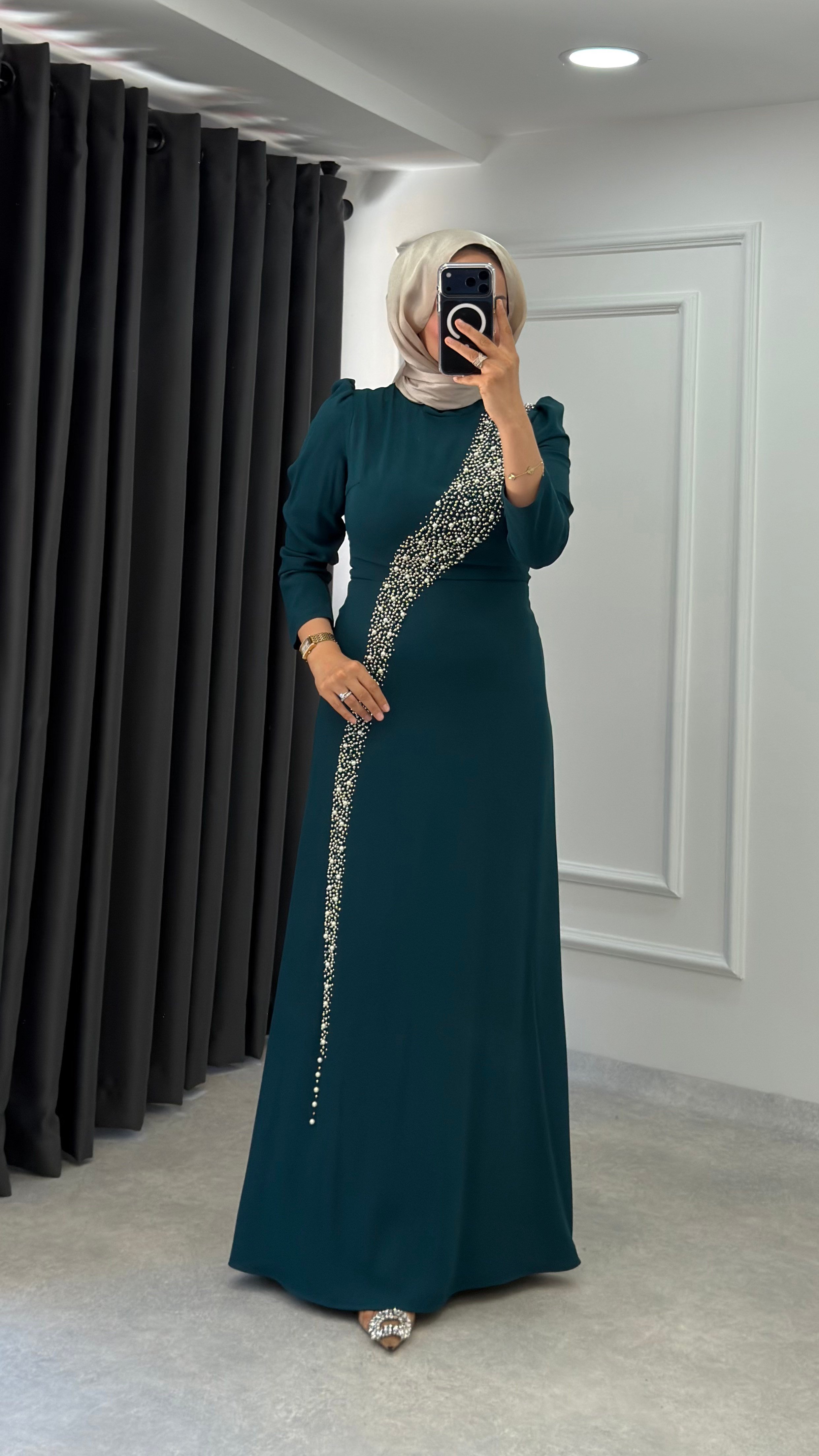 Safiye Abiye | Petrol Yeşili