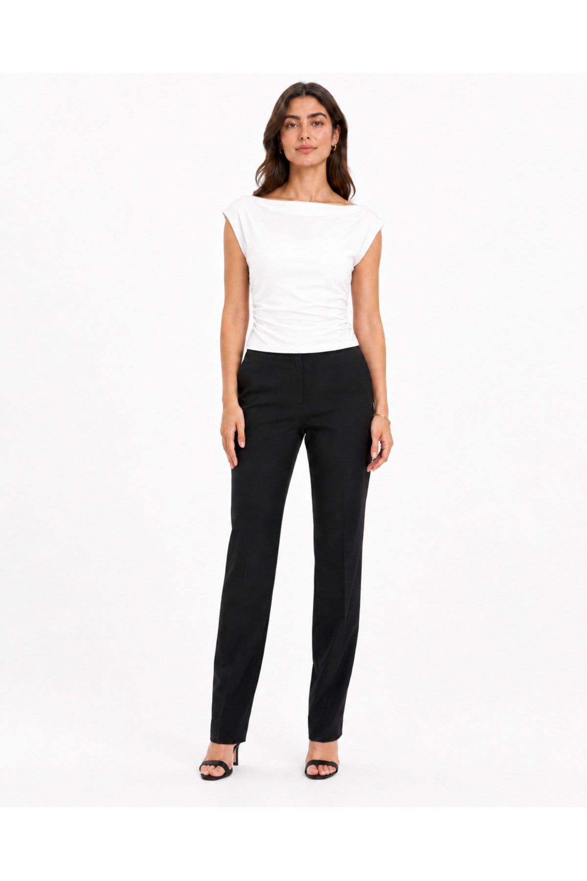 Kayık Yaka Crop Top