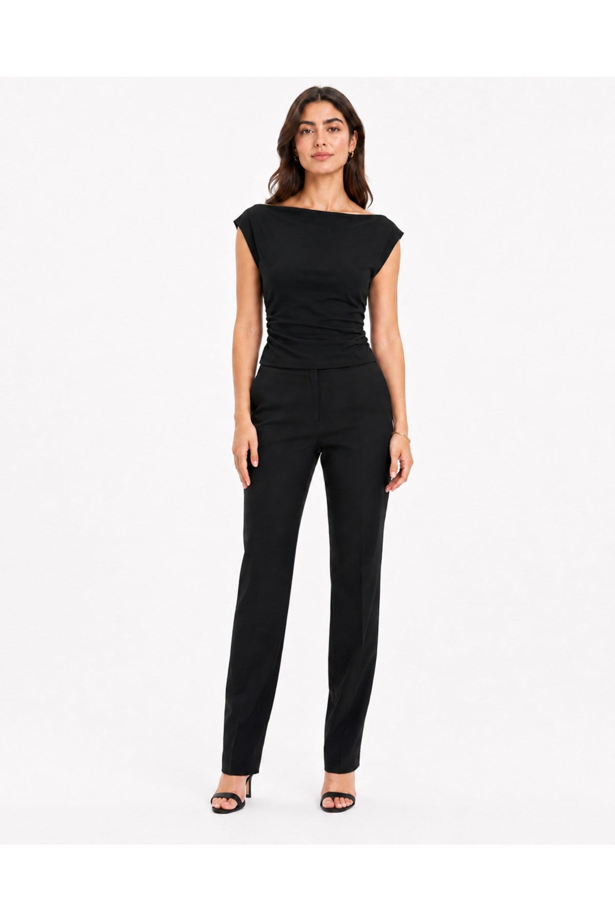 Kayık Yaka Crop Top