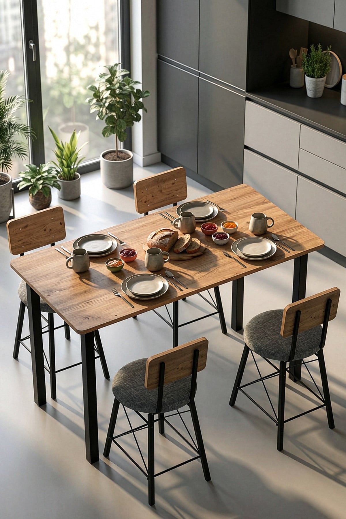 60/140 Atlantik Çam Yemek Masası, Bilgisayar Masası; Oyuncu Masası 9002