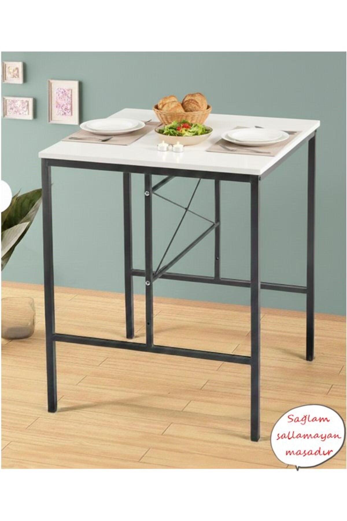 Beyaz Yıldız 2 Kişilik 60/60 Yemek Masası Mutfak Masası 1601B