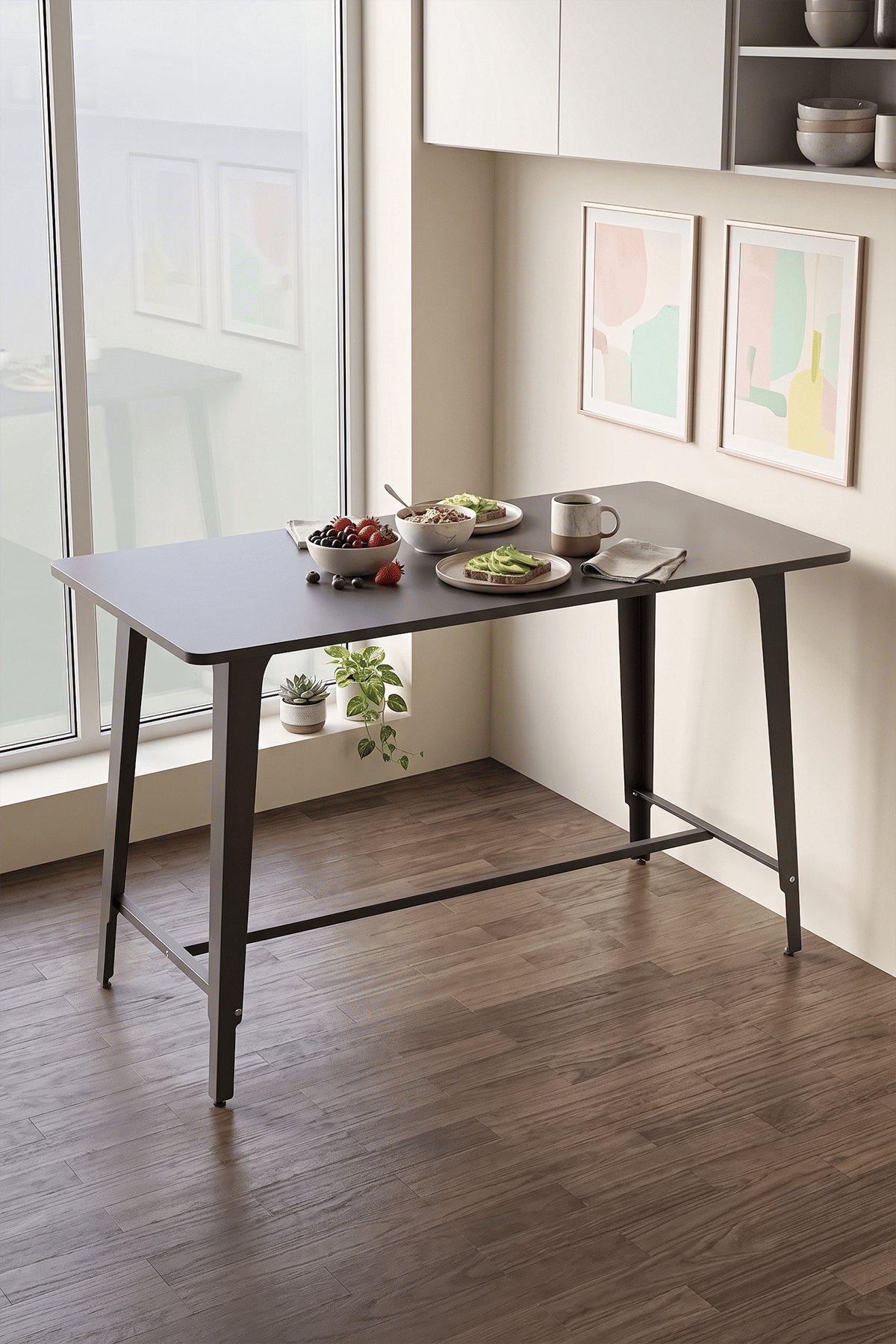 Cemre Antrasit 60X120 cm Yemek Masası, Mutfak masası