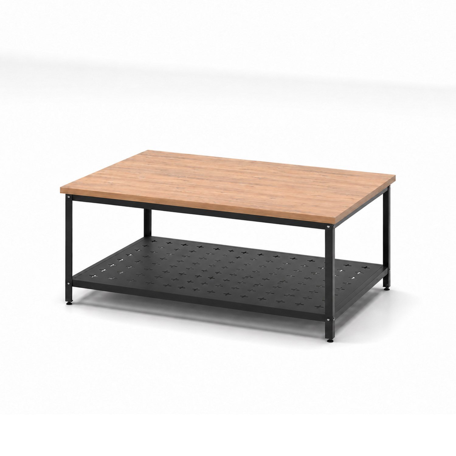 Reto Orta Sehpa Metal Gövdeli 90x60 cm Atlantik Çam