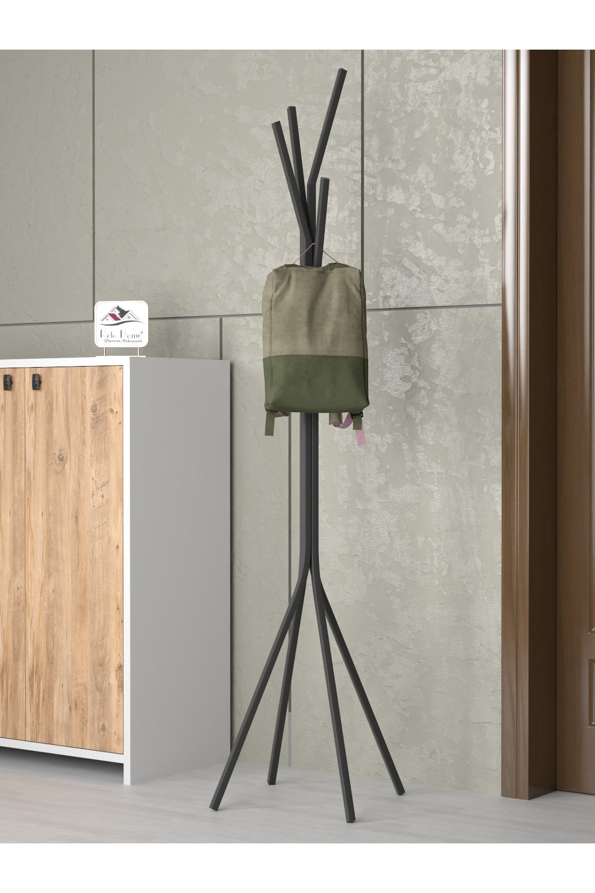 RETODESİGN METAL PAPATYA ASKI SİYAH 2076S
