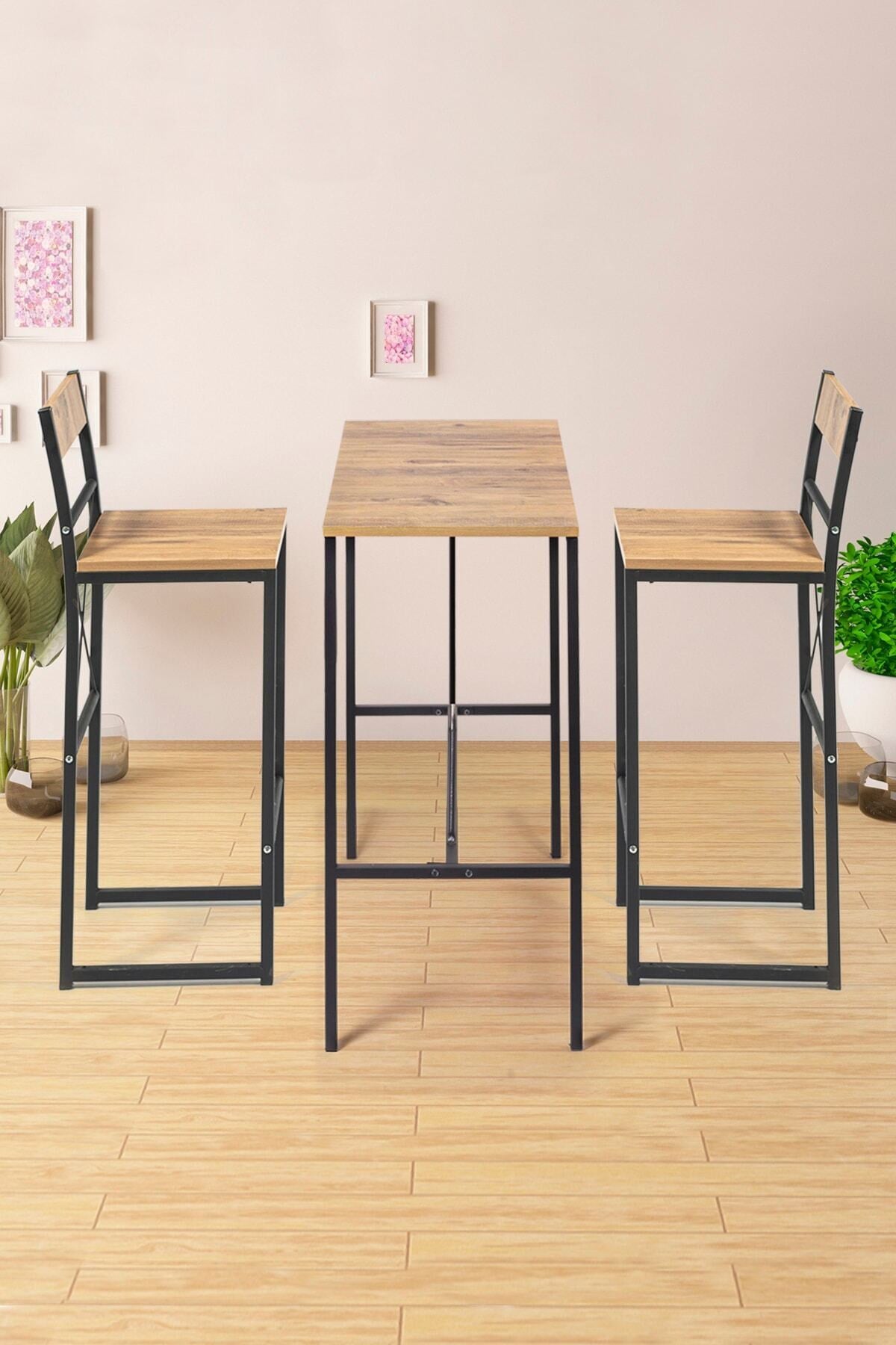 Retohome Good 100/45 Bar Masası /yemek Masası Takımı 1651