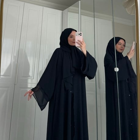 PREMİUM KALİTE ABAYA SETİ LACİVERT 