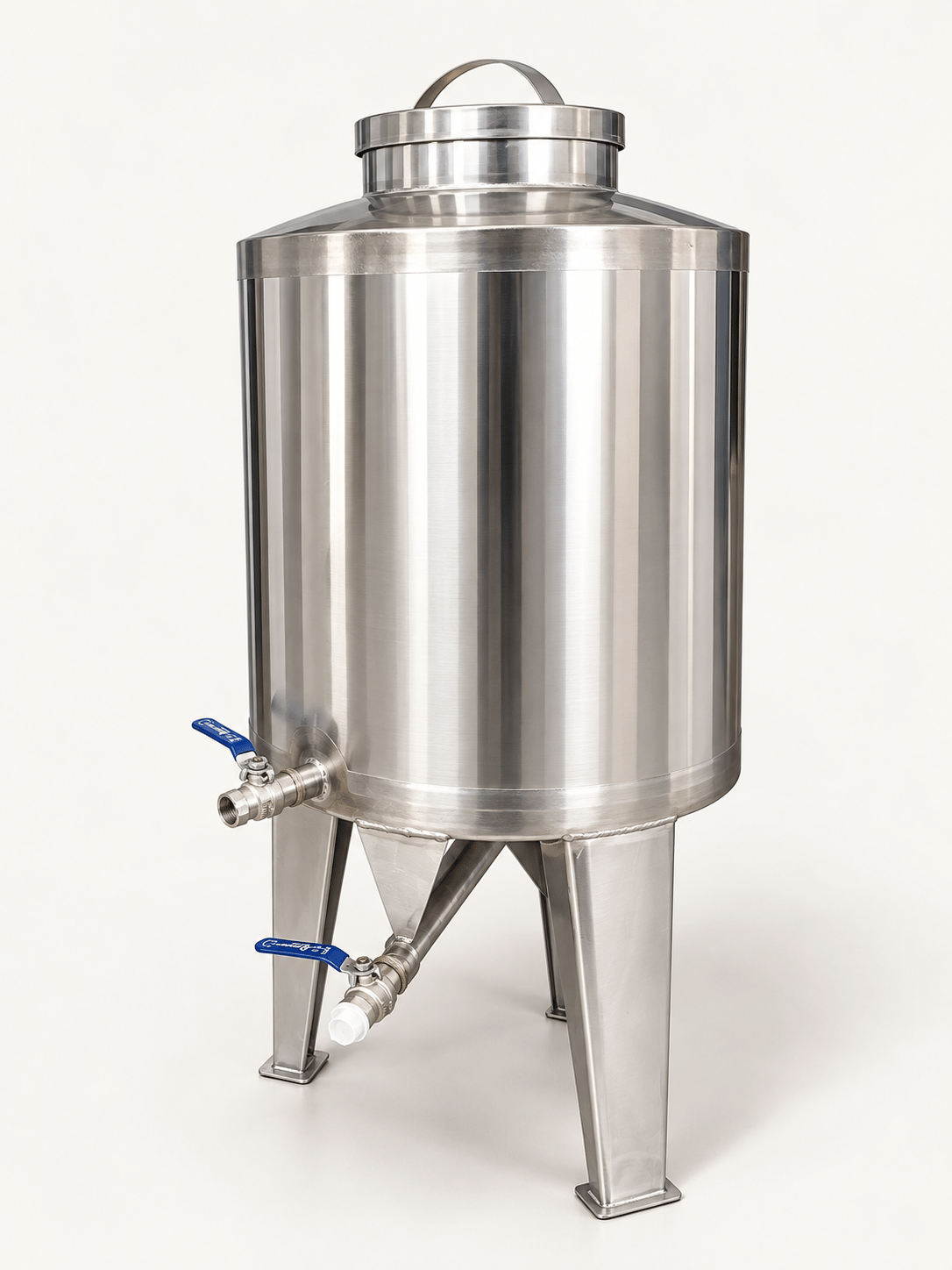 100 L Paslanmaz Çelik Zeytinyağı Tankı – Çift Vanalı - 03646