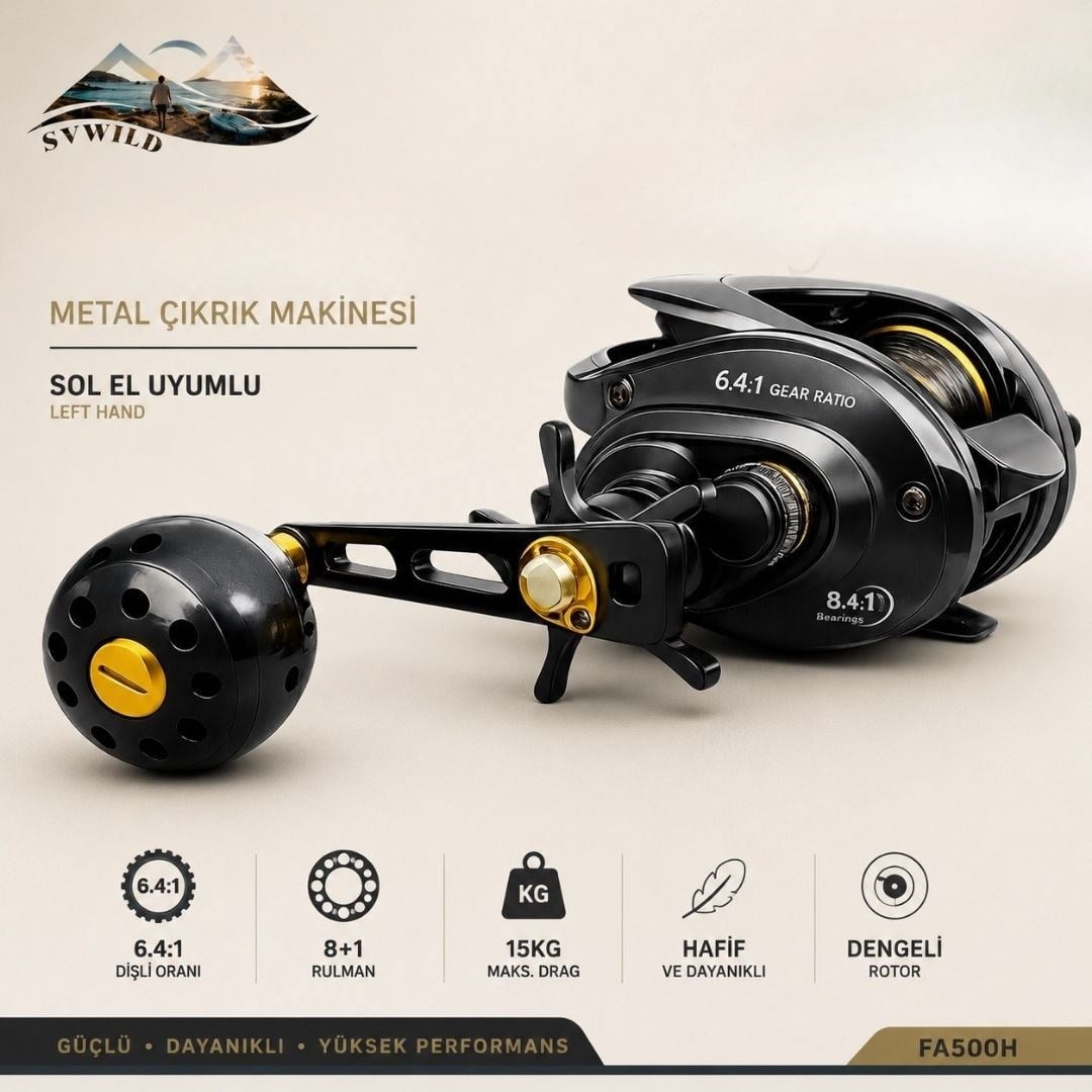 SVWILD METAL BAITCASTING MAKİNESİ SOL EL UYUMLU - NY05404