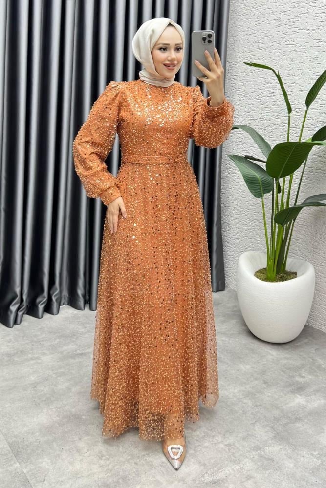 Maral Pullu Abiye 6653 Bakır