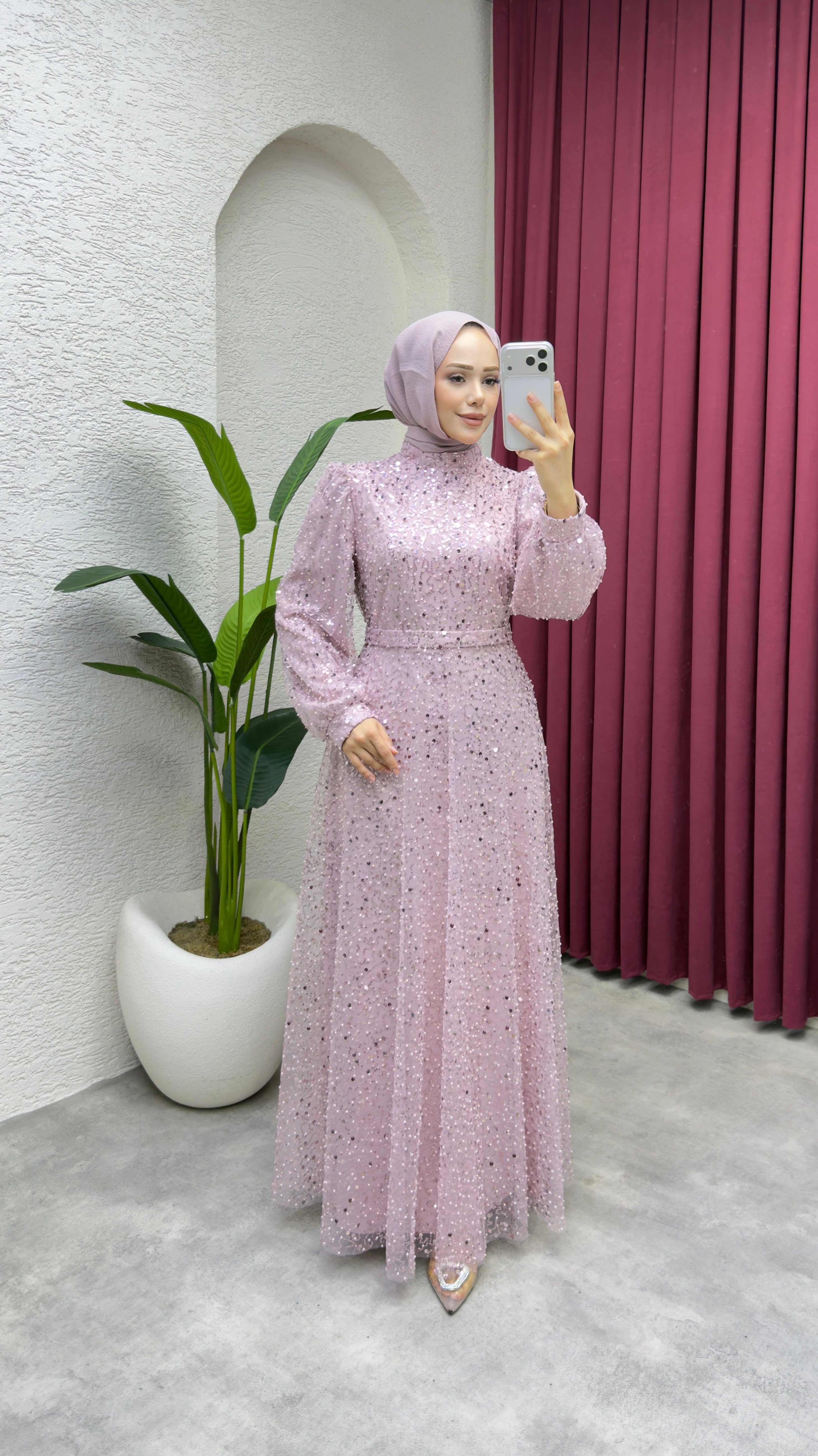 Maral Pullu Abiye 6653 Pudra