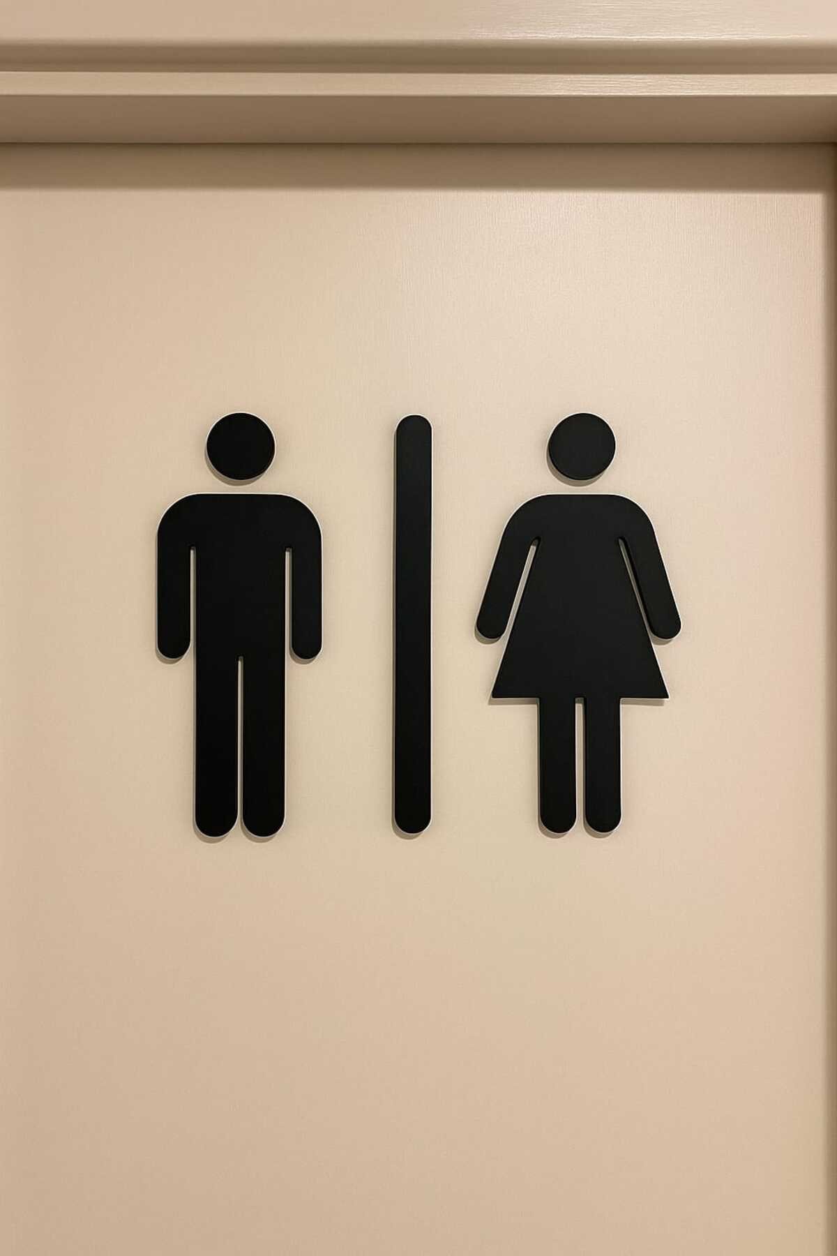 3D Baskı Erkek Kadın Tuvalet Kapı İşareti – WC Kapı Tabelası