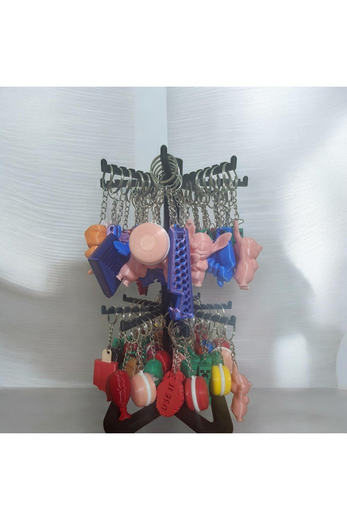 3D Baskı Figür Anahtarlık Seti (10 Adet)
