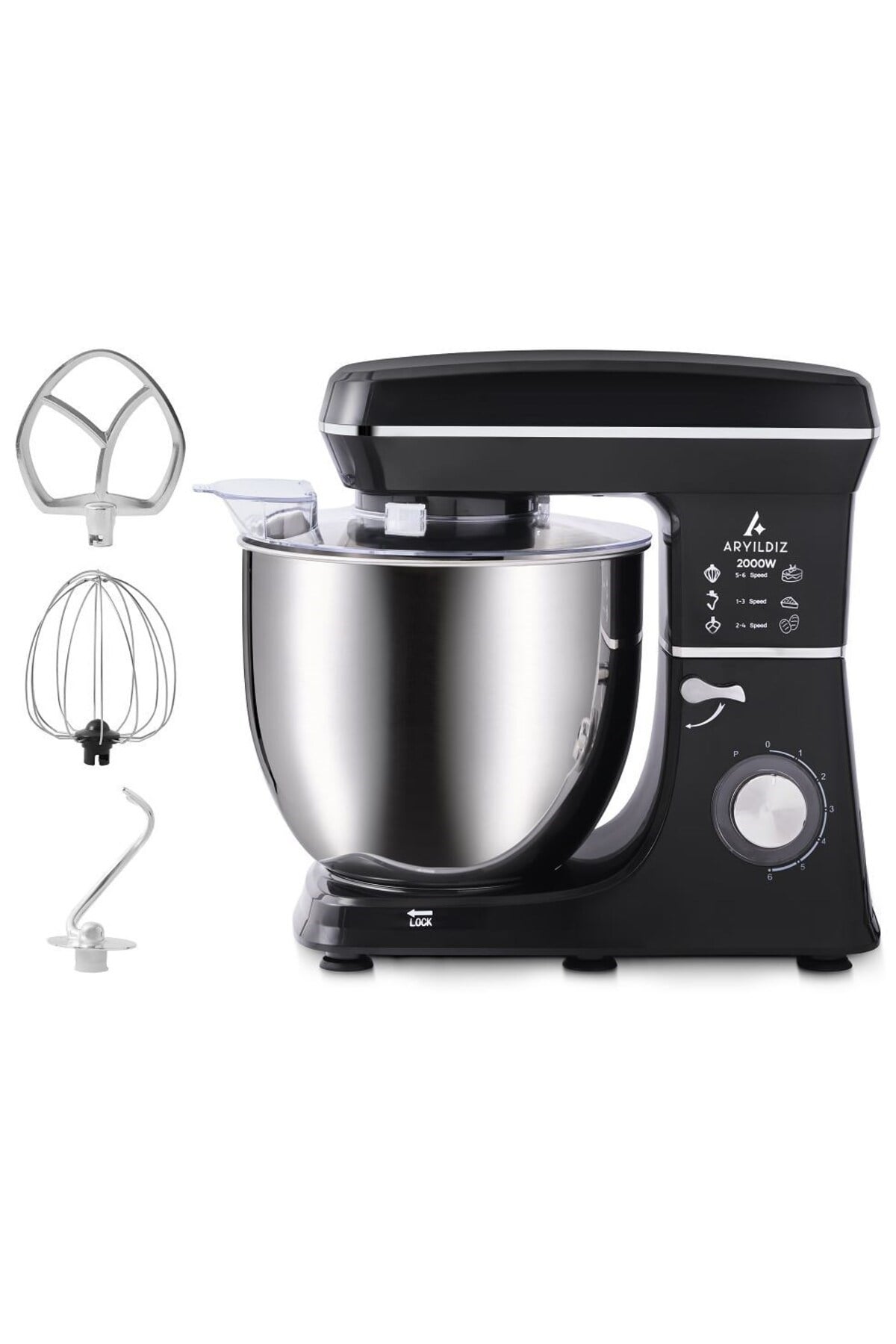 153AR305805 HomeChef XXL 10 Lt Stand Mixer Siyah