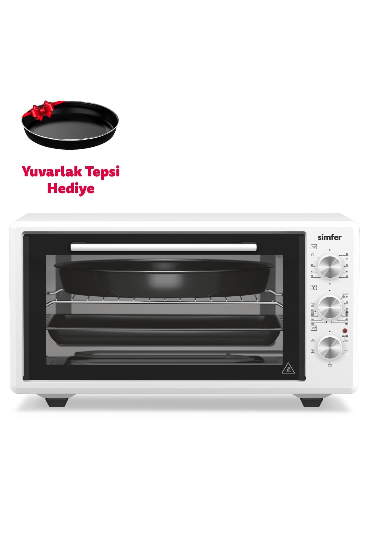 4546 Beyaz 45 LT Turbo Fan Mini/Midi Fırın - 6 Fonksiyon, Yoğurt Yapma & Buz Çözme Özellikli
