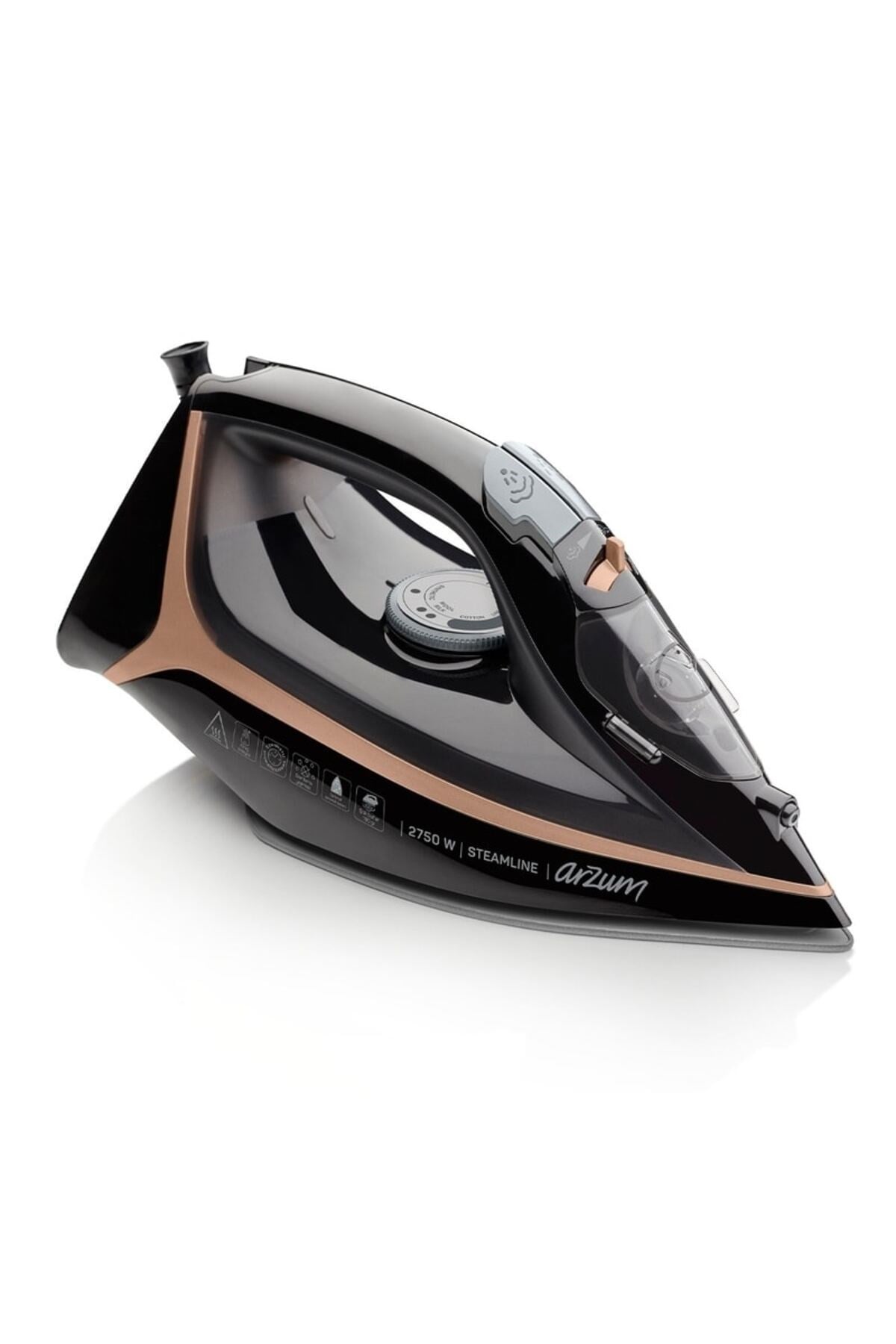AR6025 Steamline Optimal Seramik Taban Buharlı Ütü 2750W, 190 g/min Şok Buhar, Siyah