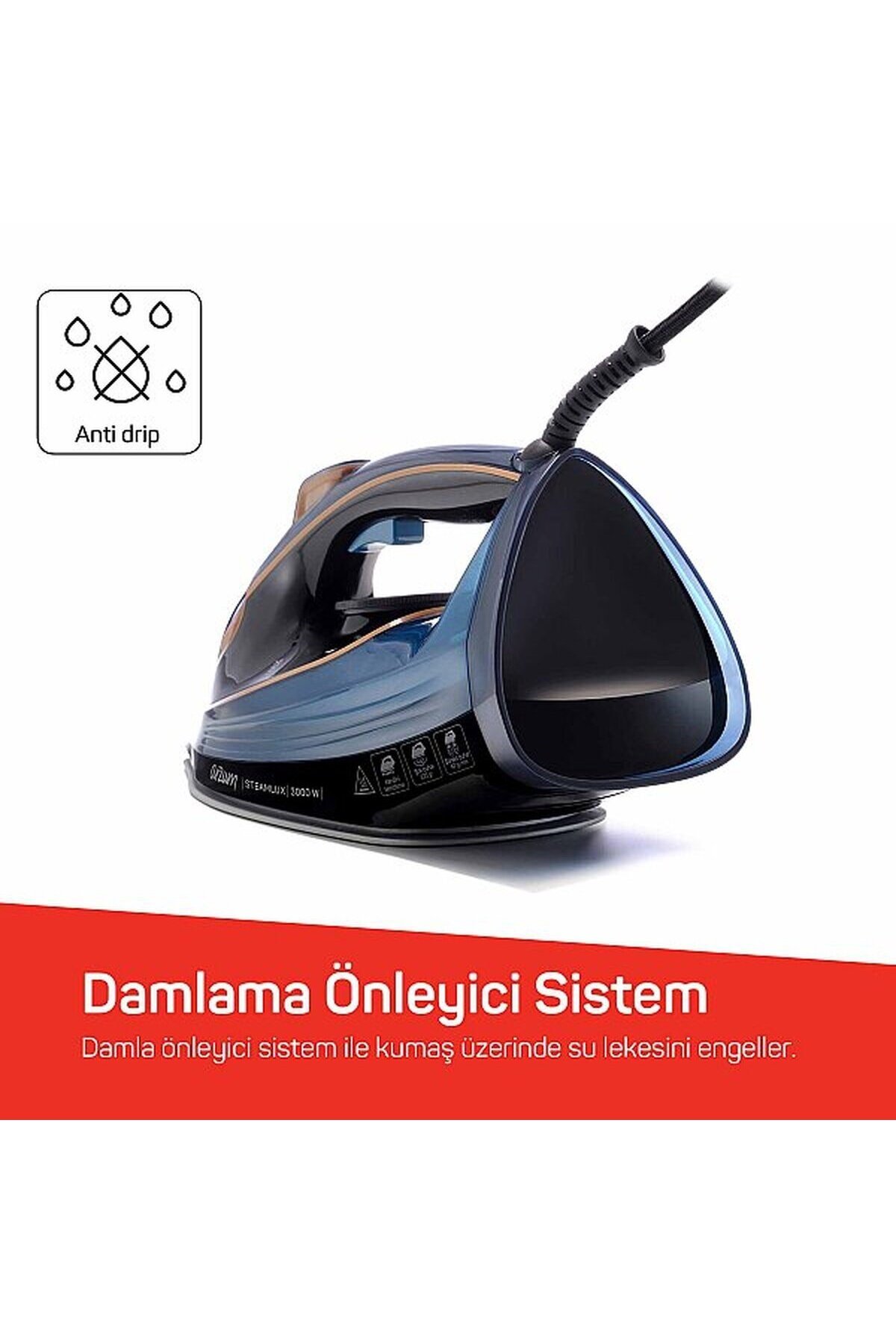 AR6052 Steamlux Buharlı Ütü Seramik Taban