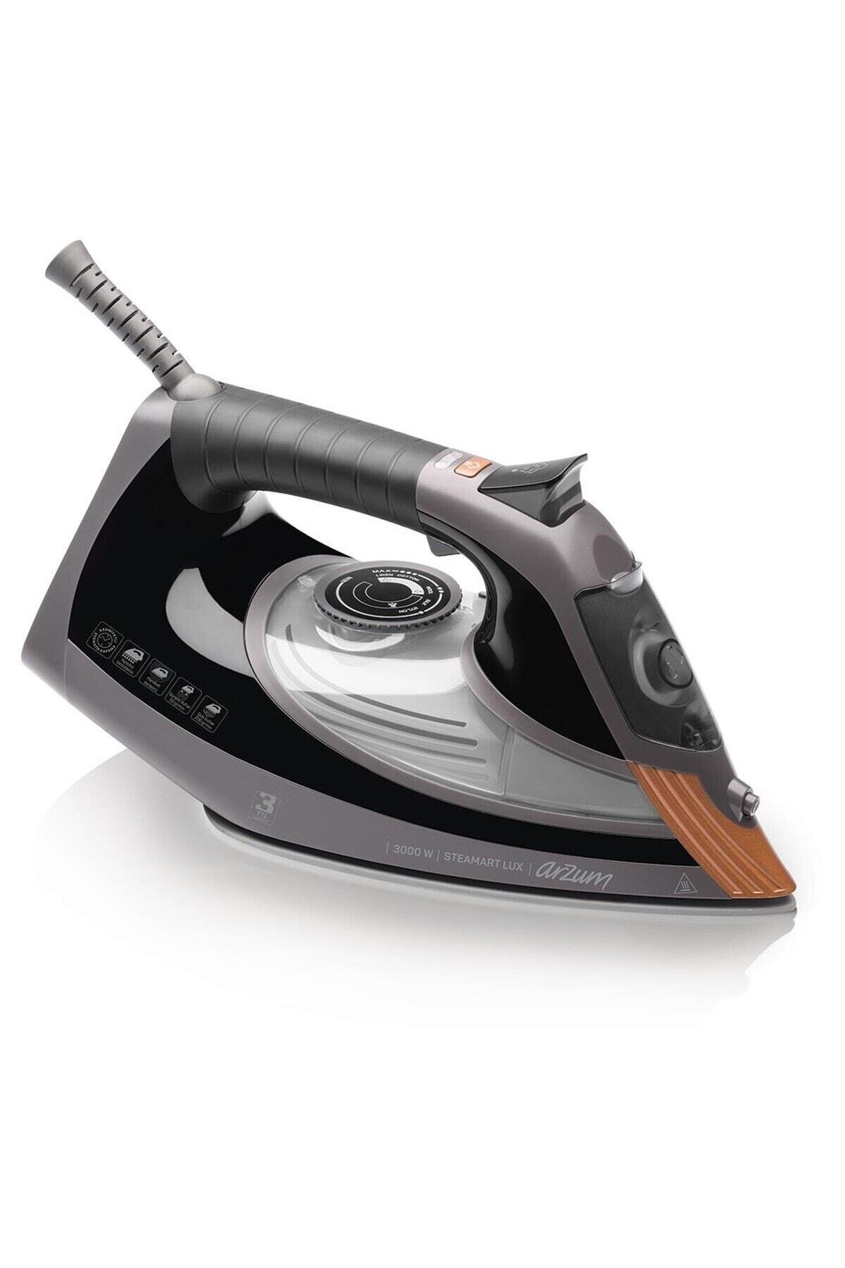 AR693 Steamart Lux 3000W Seramik Tabanlı Buharlı Ütü Şok Buhar Anti-Calc Siyah