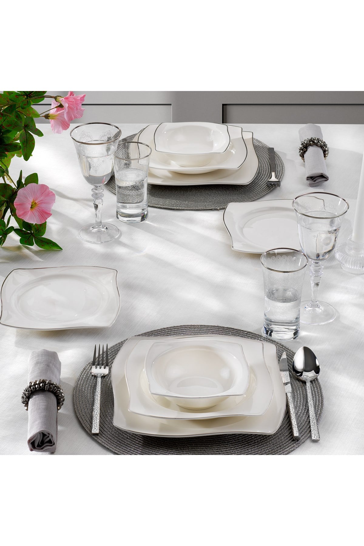 Bety Yemek Takımı 48 Parça-Platin