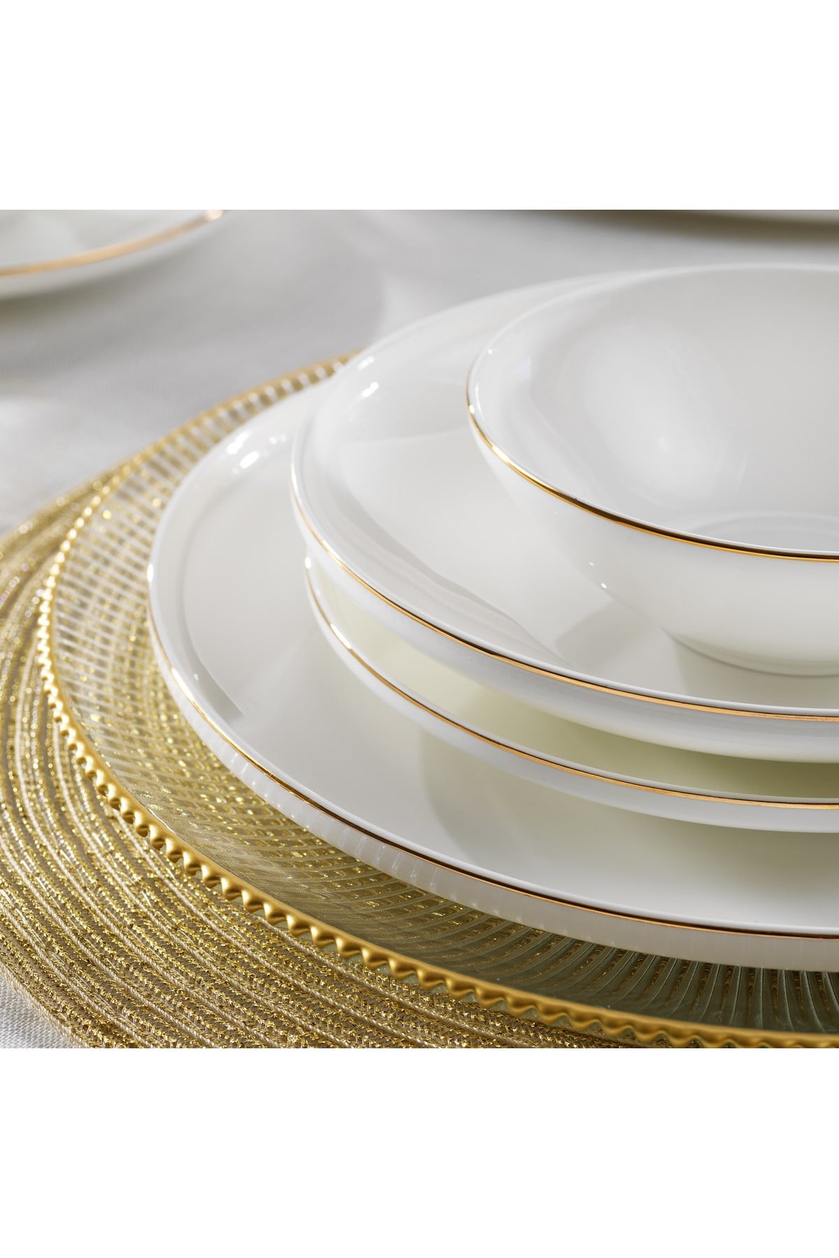 Chance Gold Yemek Takımı 56 Parça-Gold