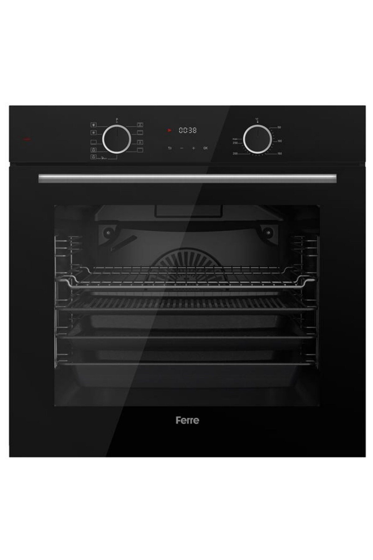 FryArt&SilentArt Fora Sessiz Yeni Seri Siyah Ankastre Set ( D077-SA + XE63CS + SS205 )