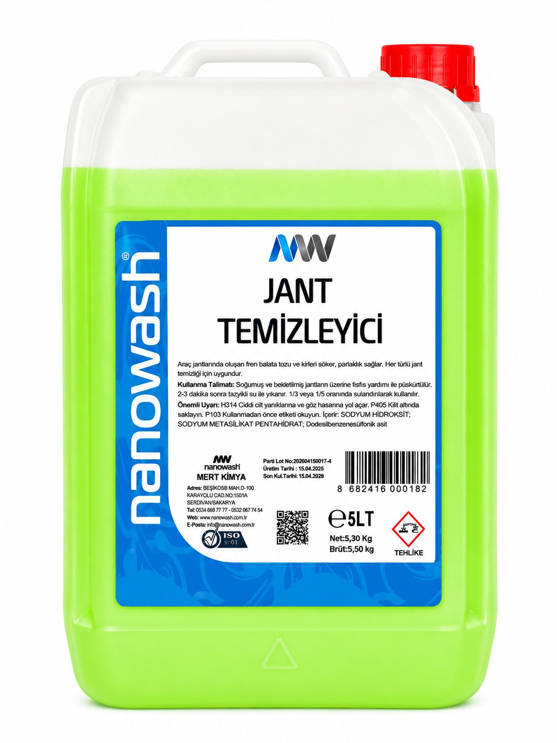 Nanowash Jant Temizleyici 5 Lt