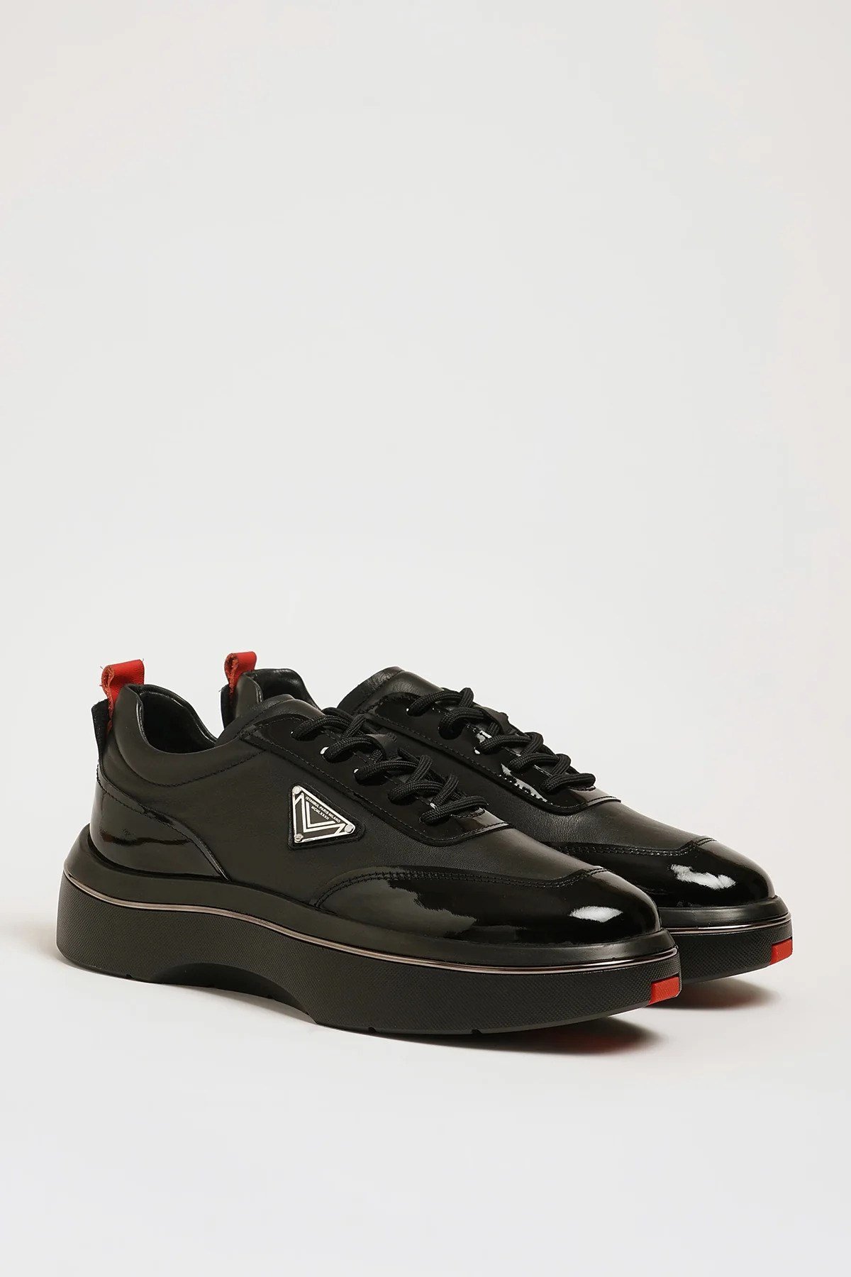 Armando Model Hakiki Kombinasyonlu Deri İthal Taban Sneaker Ayakkabı - SİYAH