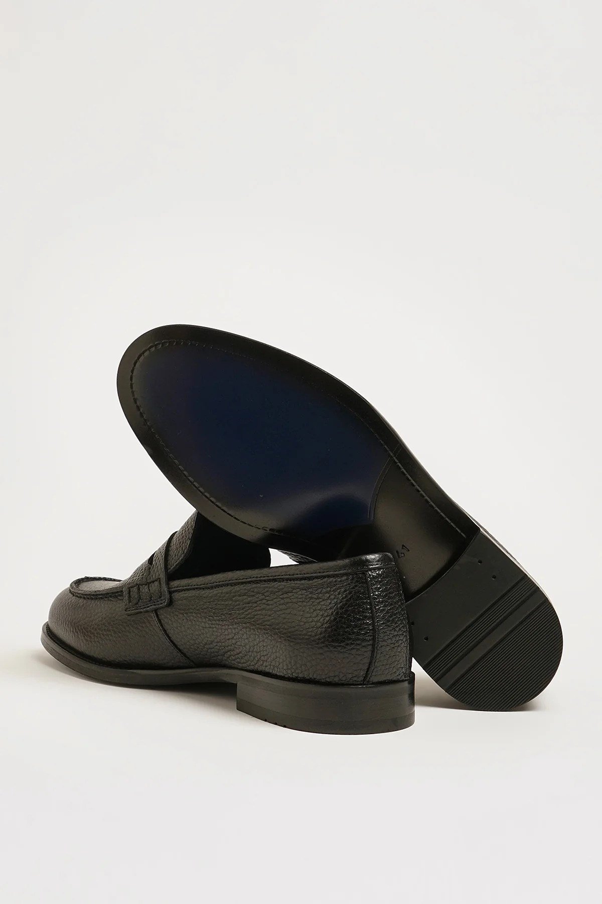 Bernard Model Hakiki Floater Deri Neolitik Taban Loafer Ayakkabı - SİYAH