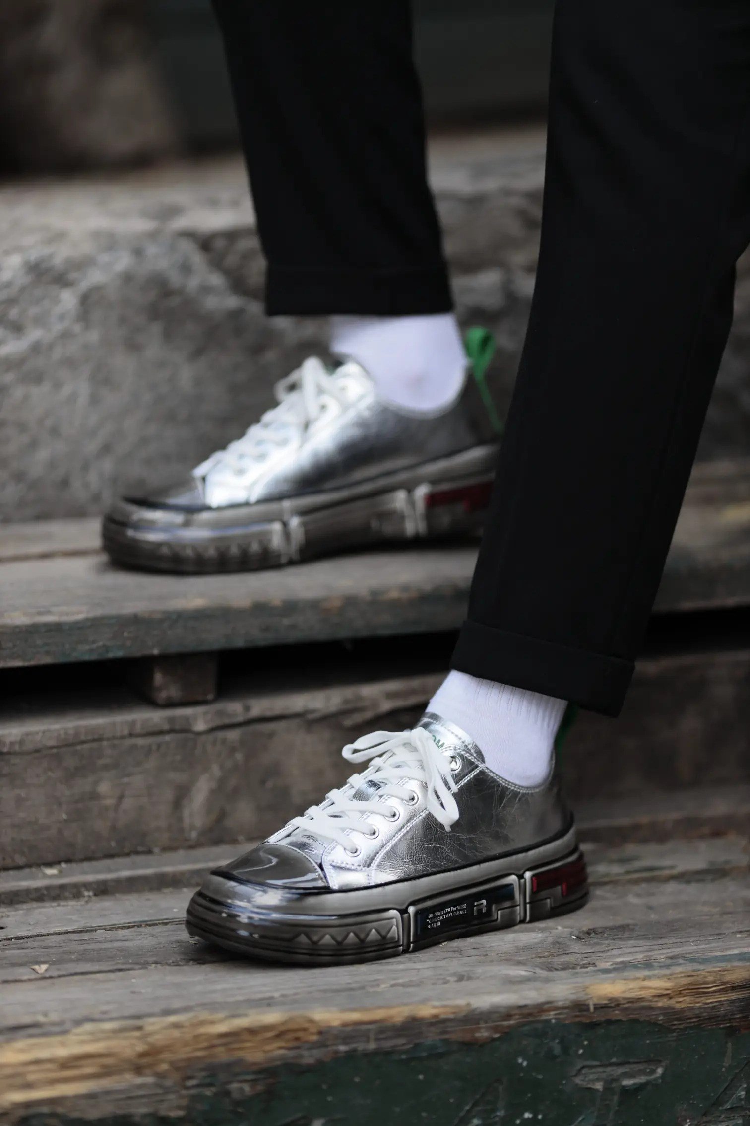 Hanry Model Hologram Deri Özel Jel Taban Sneaker Ayakkabı - GRİ