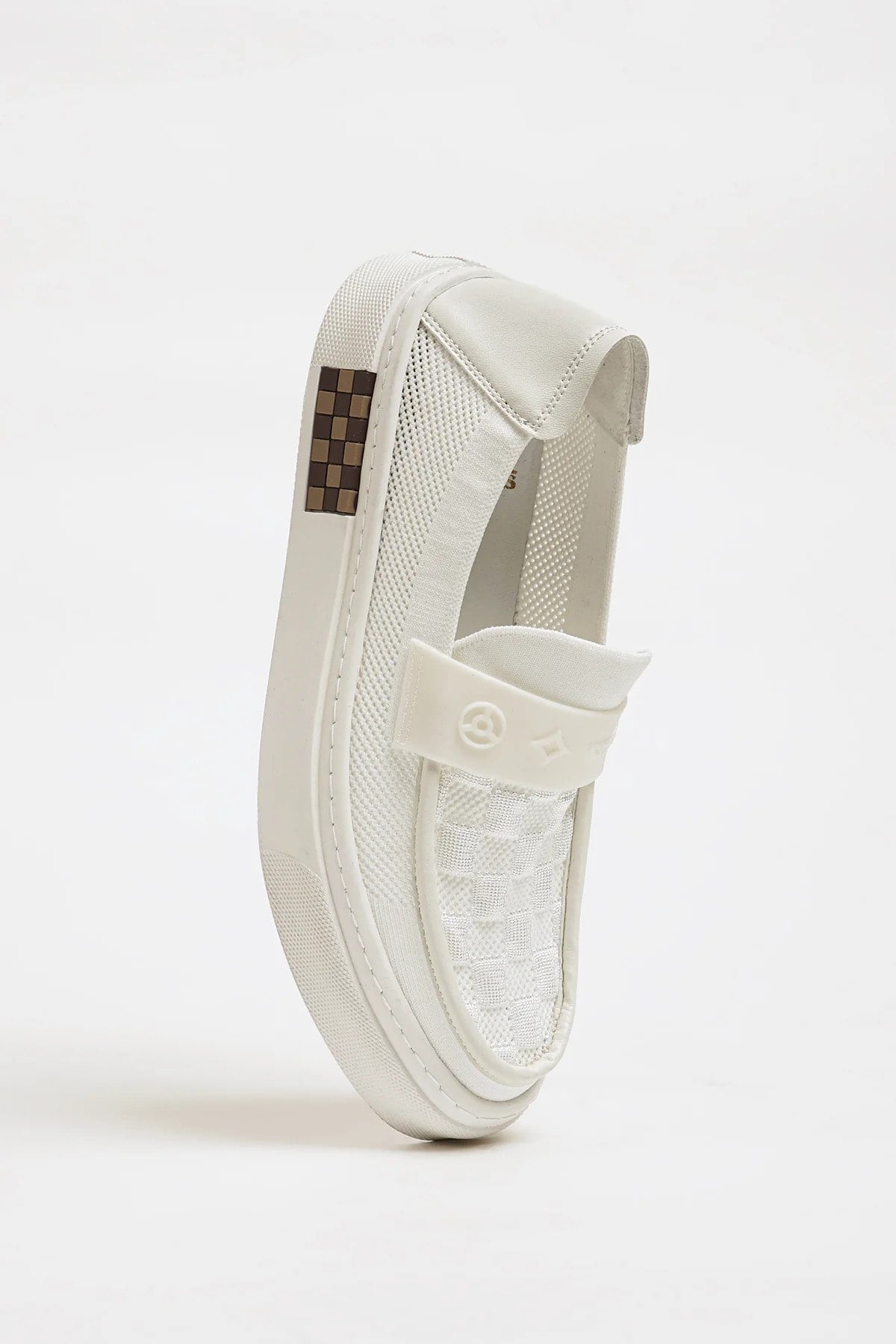 Luis Model Hakiki Örme Triko Kumaş İthal Taban Sneaker Ayakkabı - BEYAZ