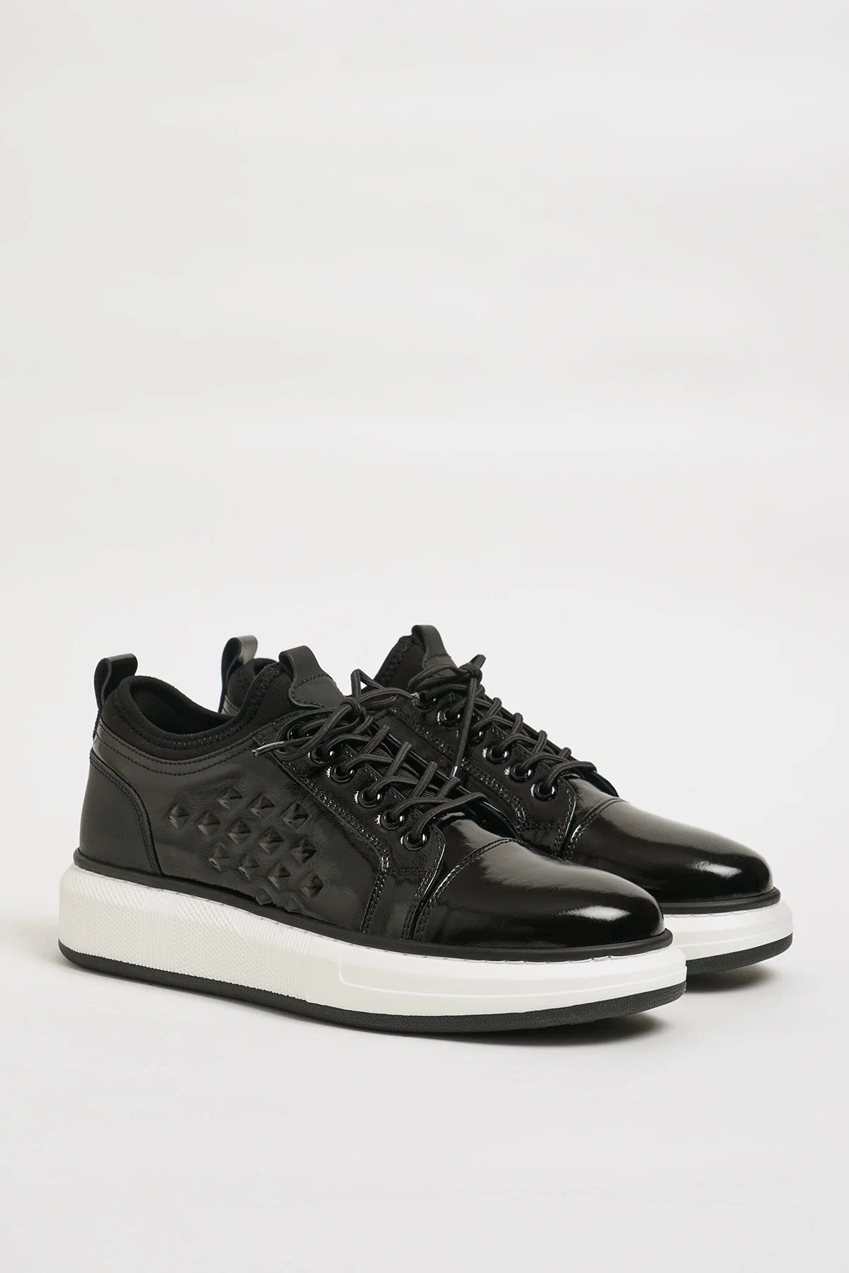 Nikolas Model İthal Taban Hakiki Deri Sneaker Ayakkabı - SİYAH