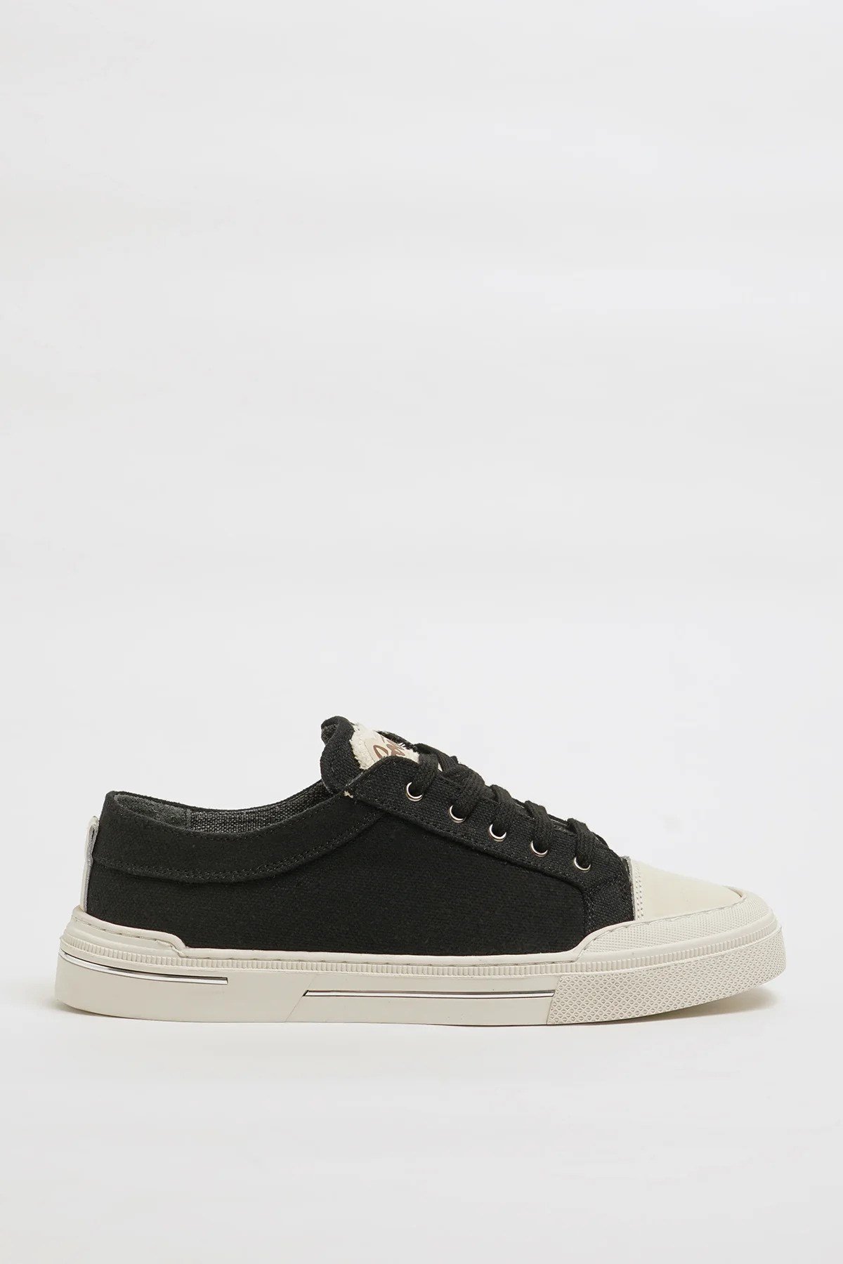 Ozzy Model Keten Kumaş Eva Taban Sneaker Ayakkabı - SİYAH