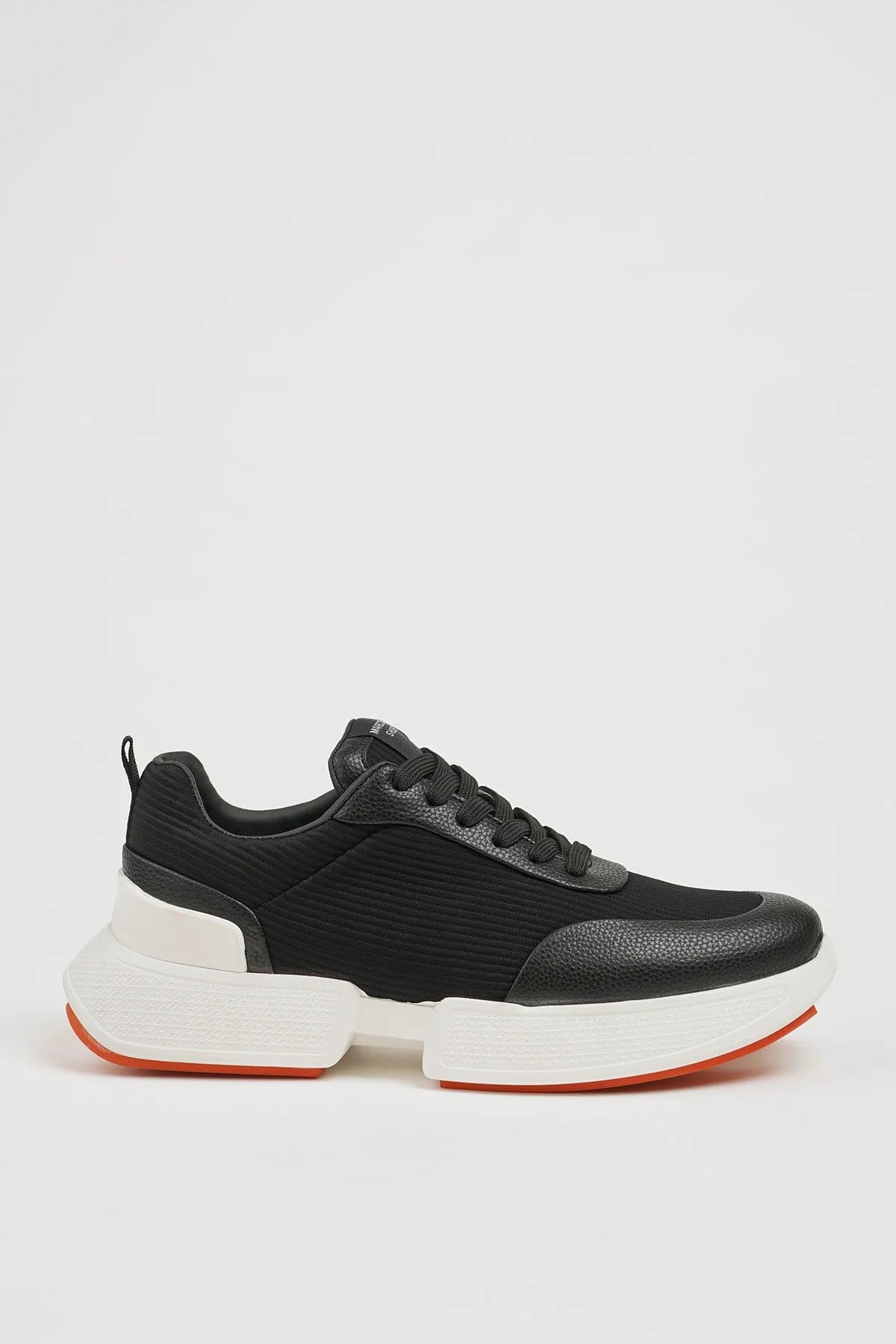 Valery Model Hakiki Kombinasyonlu Deri İthal Taban Sneaker Ayakkabı - SİYAH