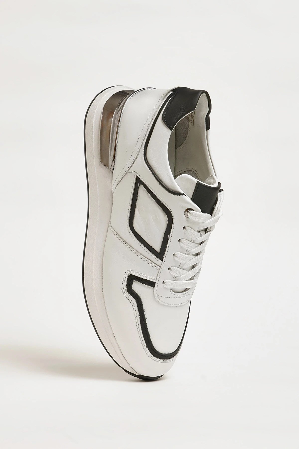 Walls Model Hakiki Kombinasyonlu Deri İthal Taban Sneaker Ayakkabı - BEYAZ