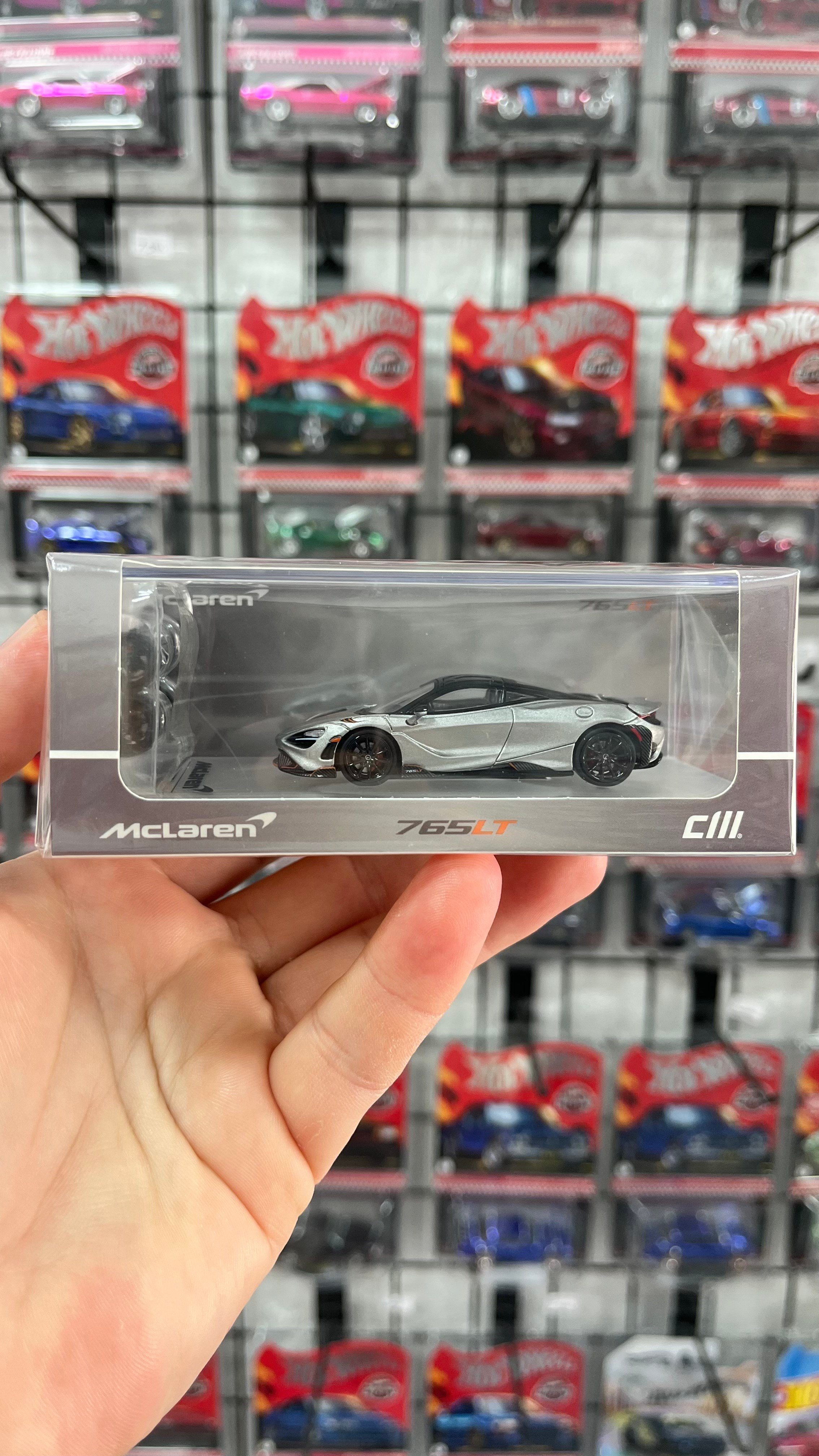 CM Model 1:64 Mclaren 765LT Silver Gray