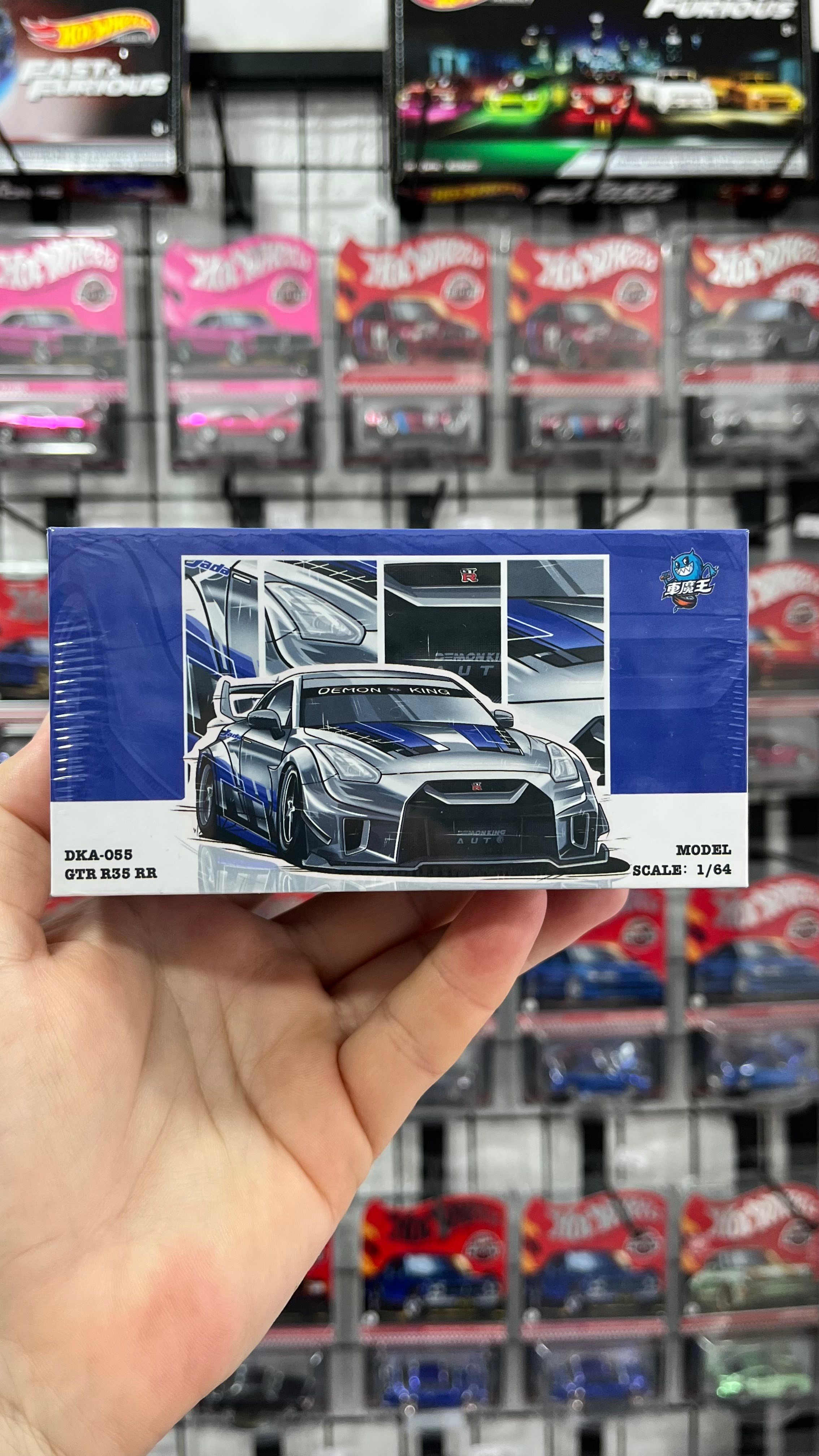 Demon King Auto 1/64 GTR35 RR Metal Blueberry Livery