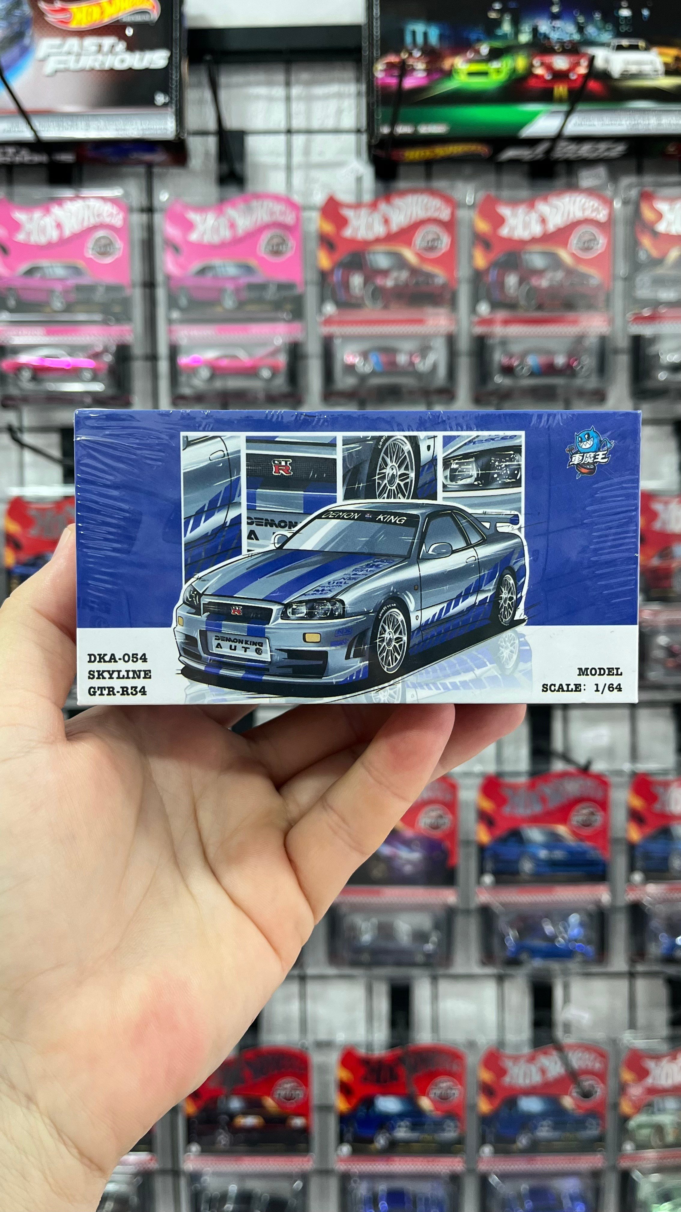DEMON KING AUTO 1:64 Nissan Skyline GT-R34 Z-Tune Fast and Furious Paul Livery - Kapalı Paket