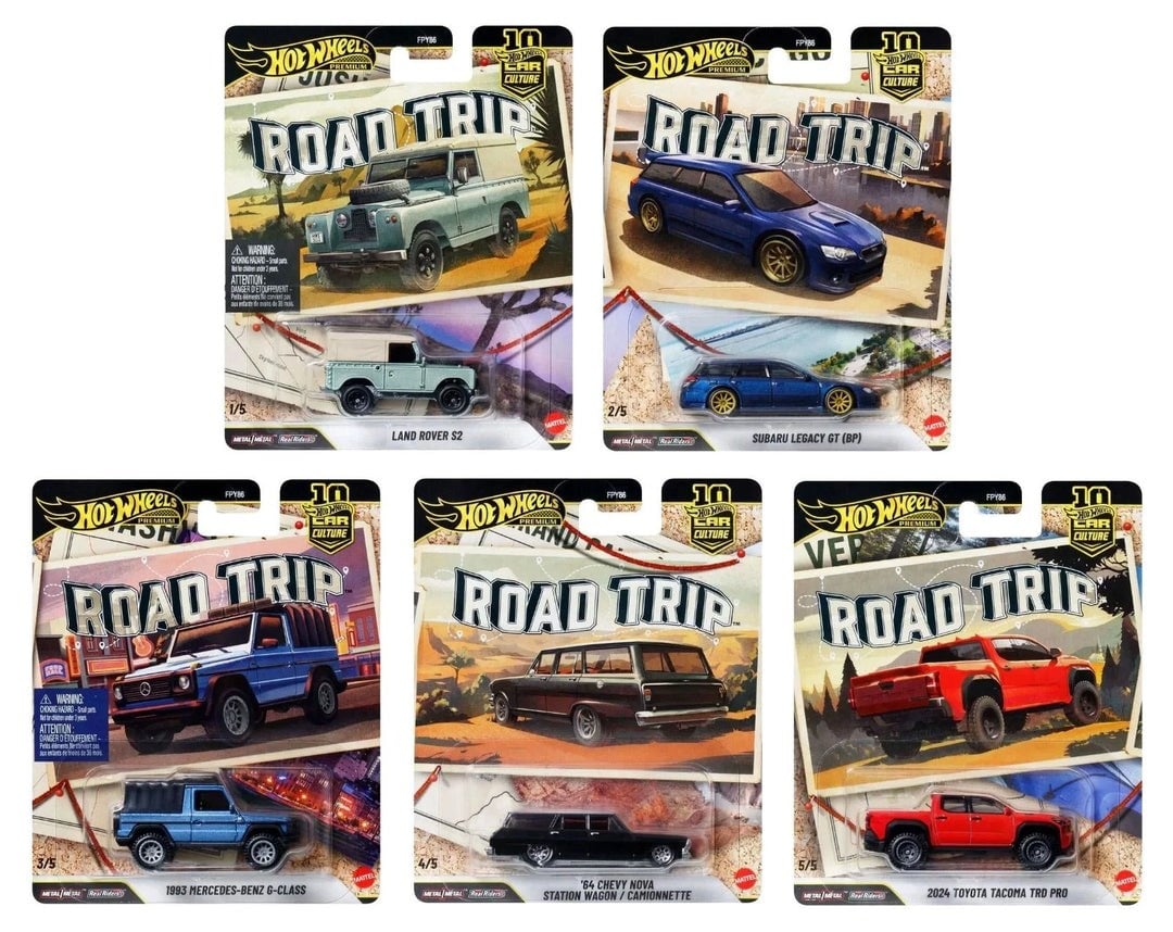Hot Wheels Premium Road Trip 5'li Set