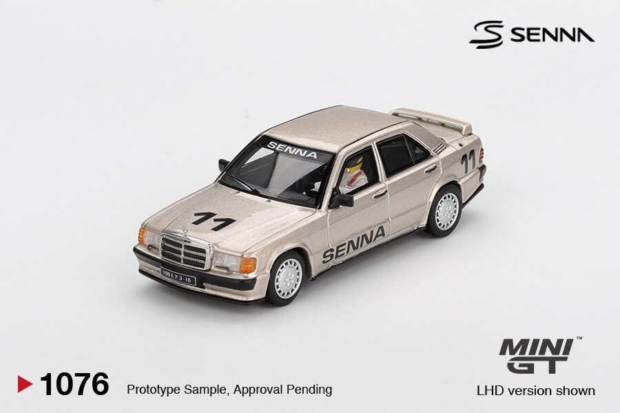 Mini GT 1/64 Mercedes-Benz 190E Ayrton Senna 84 Nürburgring w/ Fig No:1076