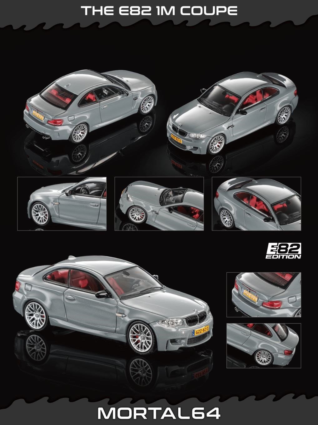 Mortal 1/64 BMW 1M COUPE Grey 