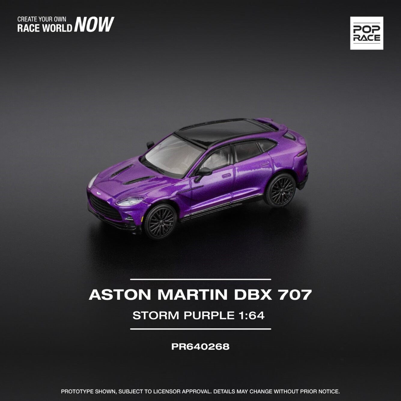 Pop Race 1/64 Aston Martin DBX 707 Storm Purple