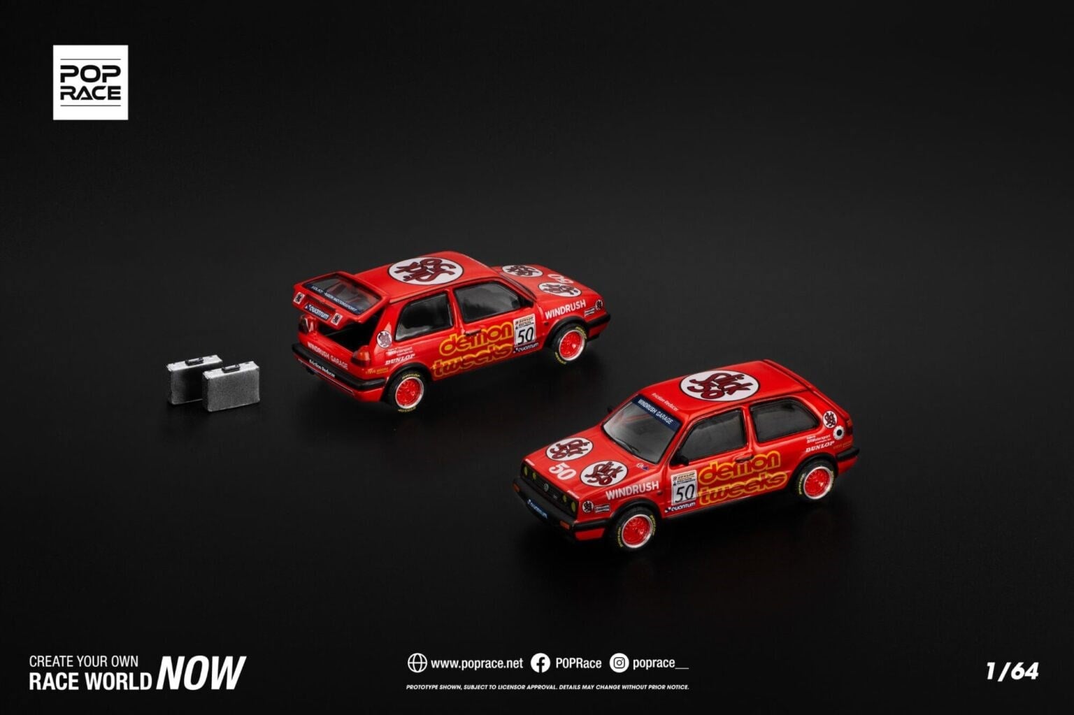 Pop Race 1/64 Golf GTI MKII Demon Tweeks Btcc 1988 