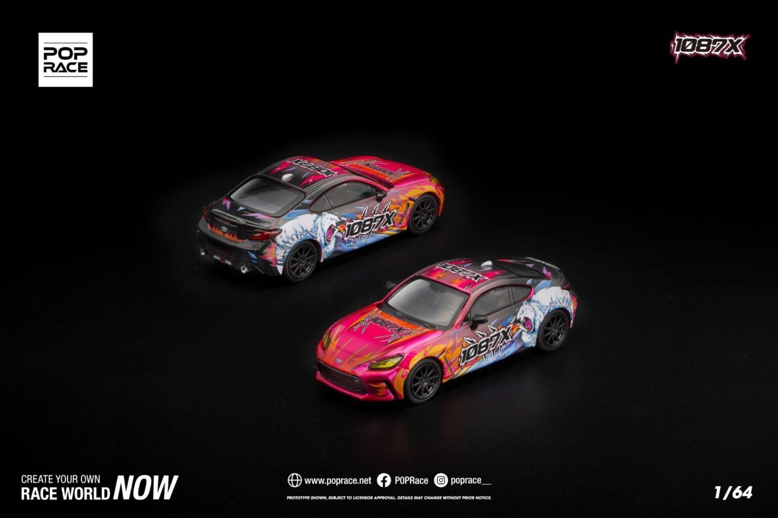 Pop Race 1/64 GR86 CUP 1087X 